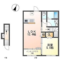 パレス北野 2階