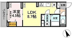 西武新宿線 鷺ノ宮駅 徒歩5分の賃貸アパート 2階1LDKの間取り