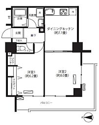 サンフィールド西日暮里 1LDKの間取図画像