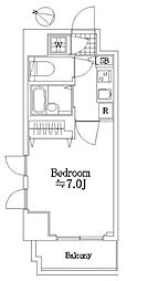 菱和パレス笹塚 8階1Kの間取り