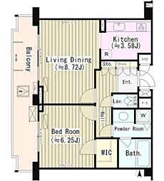 プランシェール落合 5階1LDKの間取り
