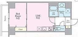 レイ両国 1LDKの間取図画像