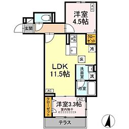 セレスティア上石神井 A棟 A棟 2LDKの間取図画像