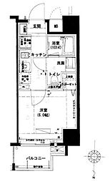 ハーモニーレジデンス池袋#002 4階1Kの間取り