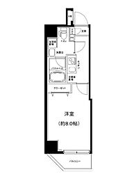 グランフォース東池袋 7階1Kの間取り
