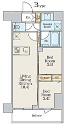 CREATIF本所吾妻橋 2LDKの間取図画像