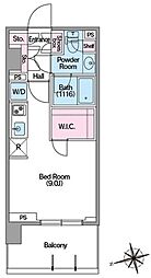 COMFORIA東新宿ステーションフロント ワンルームの間取図画像