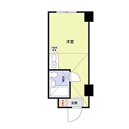 ダイヤモンドビル東日本橋第三 107 1階ワンルームの間取り