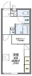 レオパレス昴555B 1Kの間取図画像