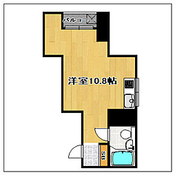 ベルデマール姪浜 ワンルームの間取図画像
