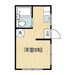 エステート国領 ワンルームの間取図画像