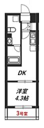 リヴシティ八王子 1DKの間取図画像