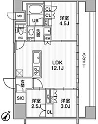 nido SUGAMO 14階3LDKの間取り