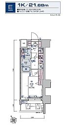 リヴシティ横濱新川町弐番館 1Kの間取図画像
