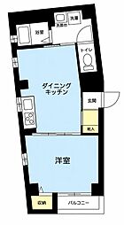 グランドライン3 1DKの間取図画像