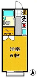 西戸部ダイヤモンドパレス 1Kの間取図画像