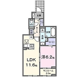 フォンド 1LDKの間取図画像