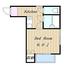 ラフィーネ稲城 3階1Kの間取り