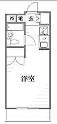 プレール要町 1Kの間取図画像