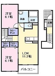 クラール・ベルＦ・Ｕ 2階