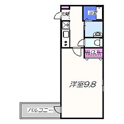 フジパレス堺もず3番館 1Kの間取図画像