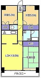 グランデール武蔵野 3LDKの間取図画像