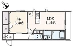 プランドールM 1LDKの間取図画像
