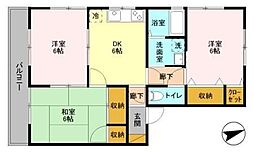 サイプレス北習志野 1階3DKの間取り