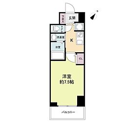 神戸市海岸線 みなと元町駅 徒歩3分の賃貸マンション 12階1Kの間取り