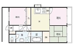 コスモマンション 3DKの間取図画像
