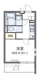 クレイノパーシモン 1Kの間取図画像
