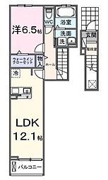 ウィステリア 1LDKの間取図画像