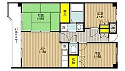 グランパレス堀口 3LDKの間取図画像