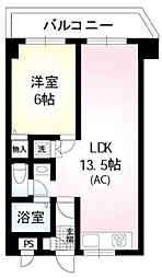 エスポワール東和第二 5階1LDKの間取り