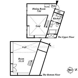カスタリア恵比寿 1階1DKの間取り
