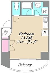 FirSt-A虎ノ門 8階ワンルームの間取り