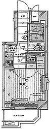 ルーブル大鳥居弐番館 1Kの間取図画像