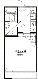 コンパートメントハウス川口元郷 1Kの間取図画像