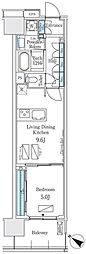ロイヤルパークス有明 1LDKの間取図画像