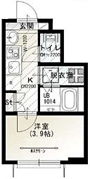 世田谷区玉川4丁目マンション 1Kの間取図画像