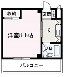 ステイエム朝霞 1Kの間取図画像