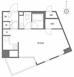 MG目黒駅前 9階ワンルームの間取り