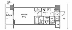 エミリブ下落合 1Kの間取図画像