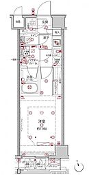 クレイシアIDZ王子 4階1Kの間取り