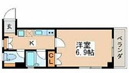 ベルパレス 1Kの間取図画像