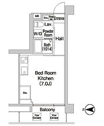 COMFORIA大森トロワ ワンルームの間取図画像