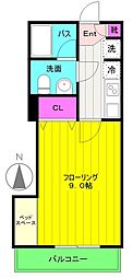 ベル・コッレ 1Kの間取図画像