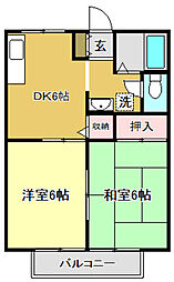コーポ新田 2DKの間取図画像