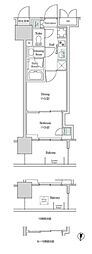 ブルックサイドレジデンス木場 2Kの間取図画像