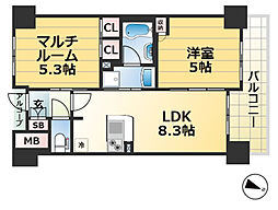 エステムプラザ神戸西4インフィニティ 1SDKの間取図画像